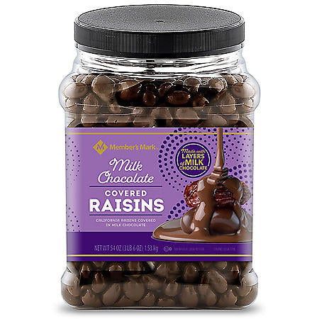 Pasas choco Member's Mark 1.53 kg