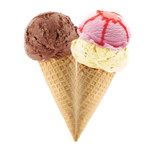 Helado barquilla duro
