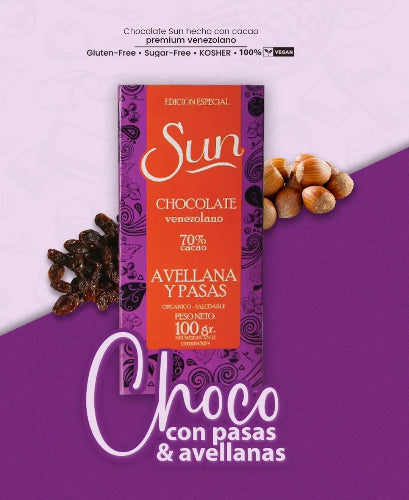 Choco ave y pasas Sun 100gr