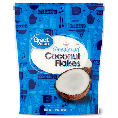Coconut flakes great Value 396 gr