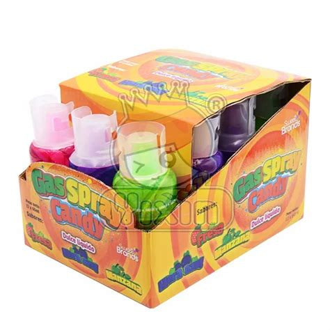 Gas spray candy