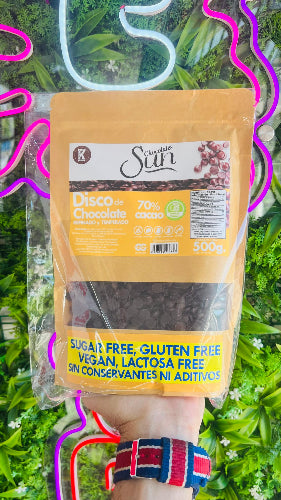 Gotas chocolate monkfruit Sun 500 gr