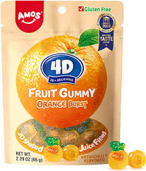 Gomitas naranja 4D gluten free 65gr