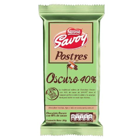 Savoy postres oscuro 40% 200gr