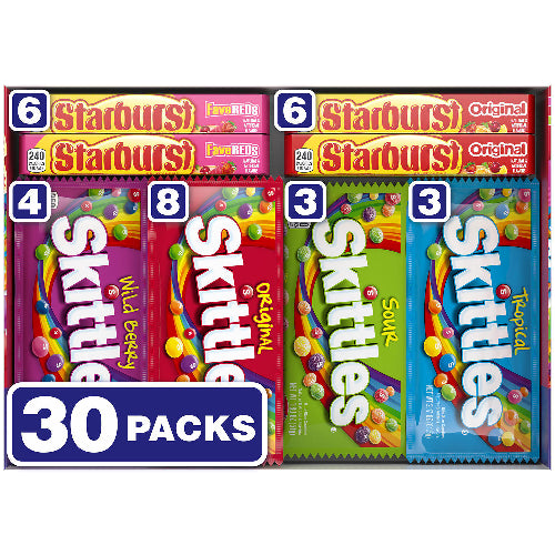Variety pack skitles and starbucks